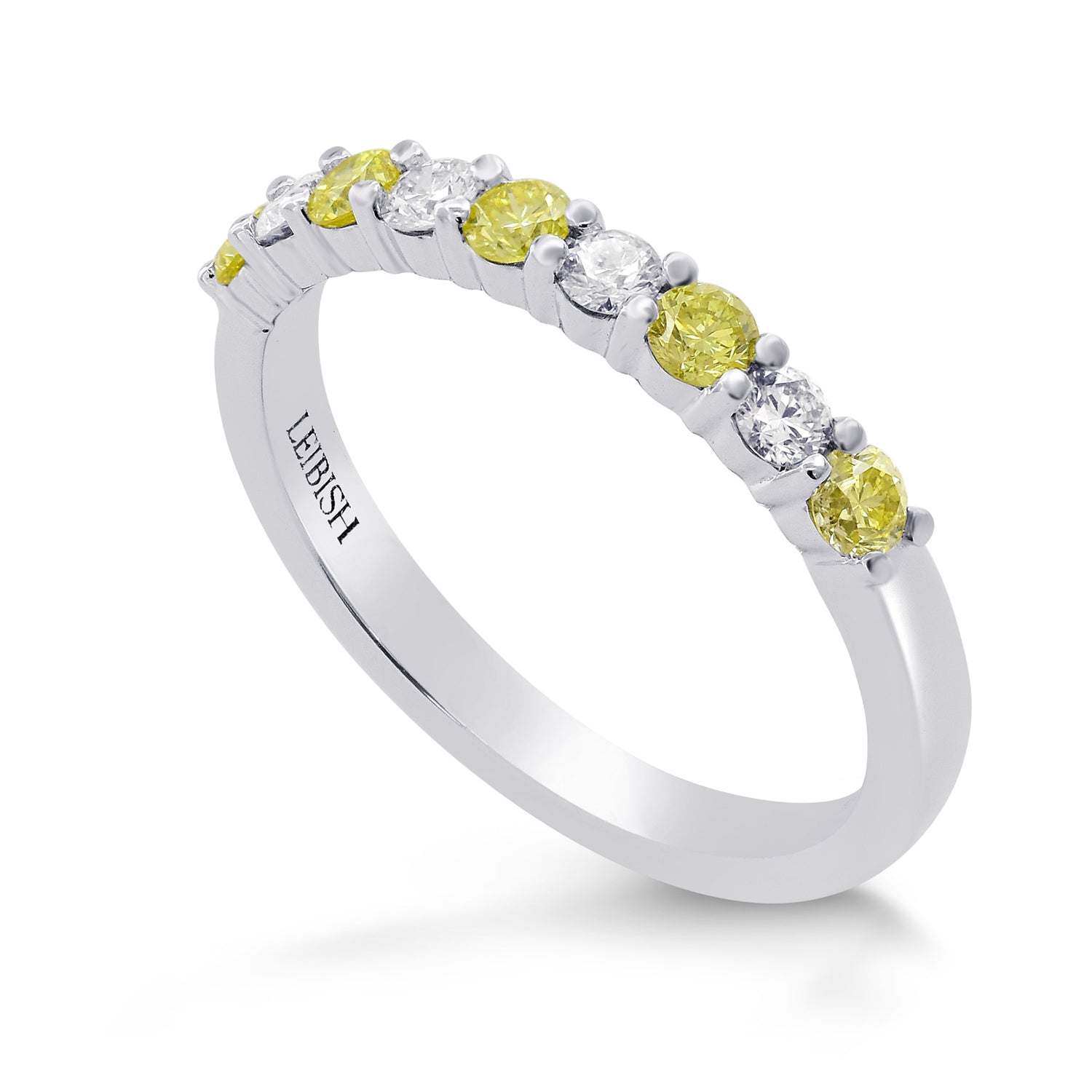 Fancy Yellow Radiant & Trapezoid Diamond Engagement & Wedding Ring Set