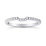 Contoured Half Eternity Diamond Wedding Band Ring