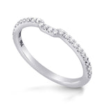 Contoured Half Eternity Diamond Wedding Band Ring