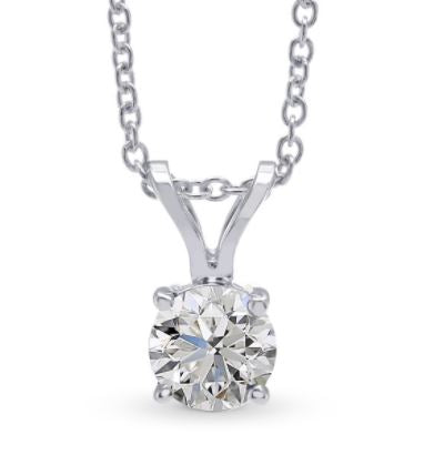 Round Brilliant Solitaire Diamond Pendant 
