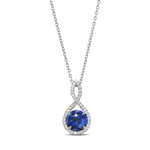 Cushion Diamond Halo Cross-over Pendant - 3