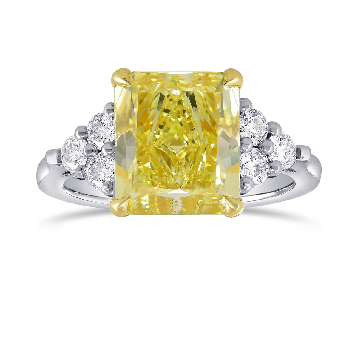Fancy Yellow Radiant Diamond Accent Ring