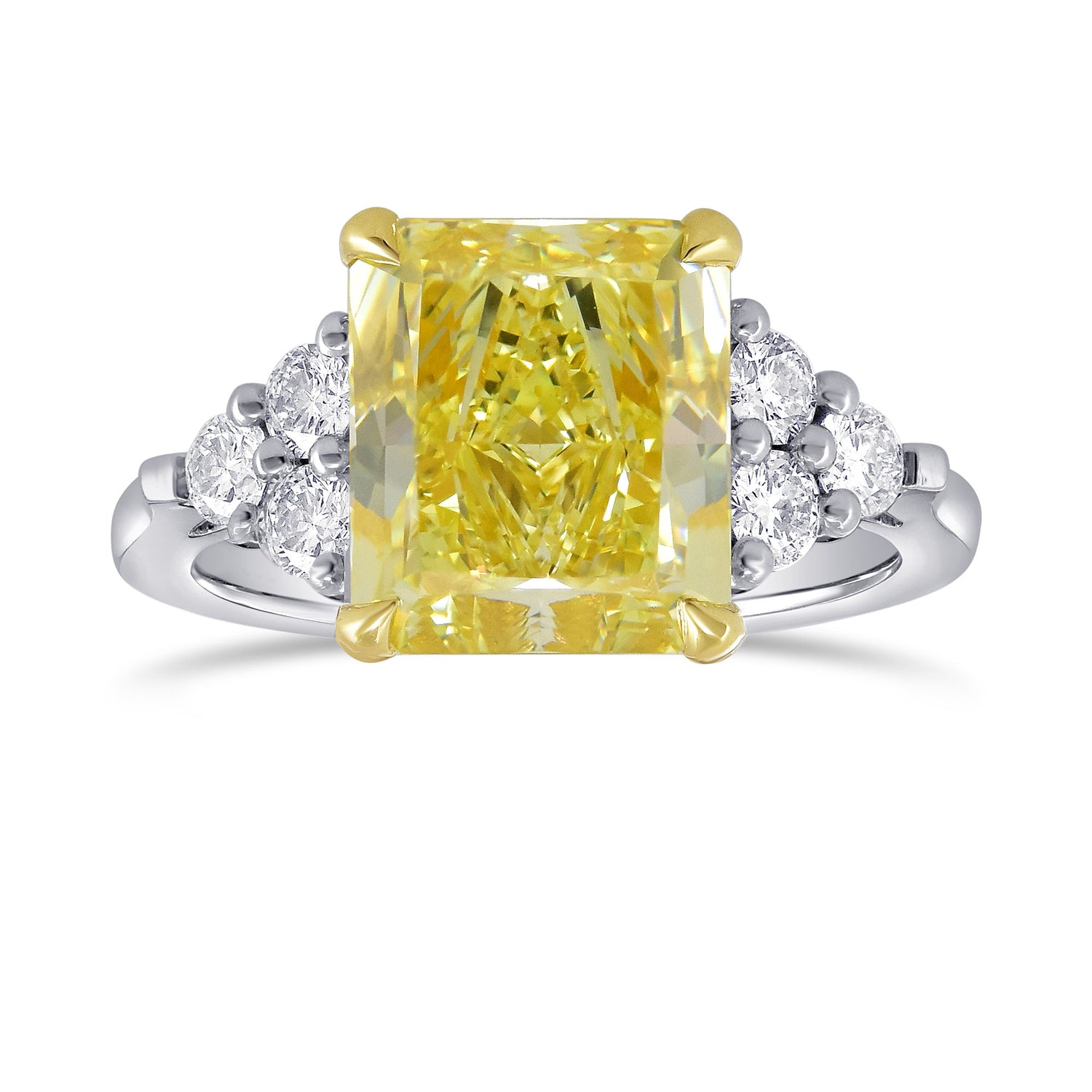 Fancy Yellow Radiant Diamond Accent Ring