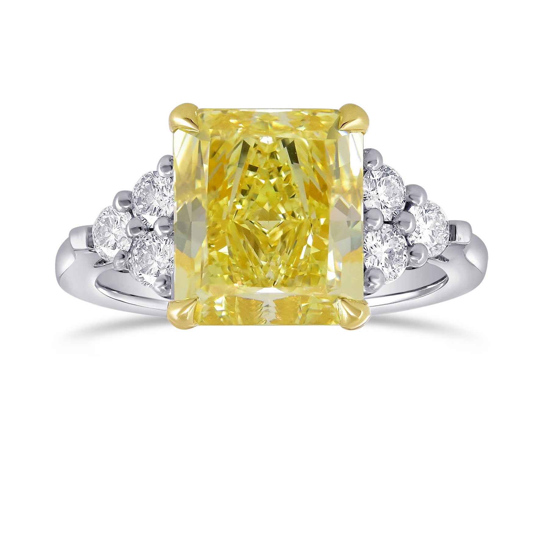 Fancy Yellow Radiant Diamond Accent Ring