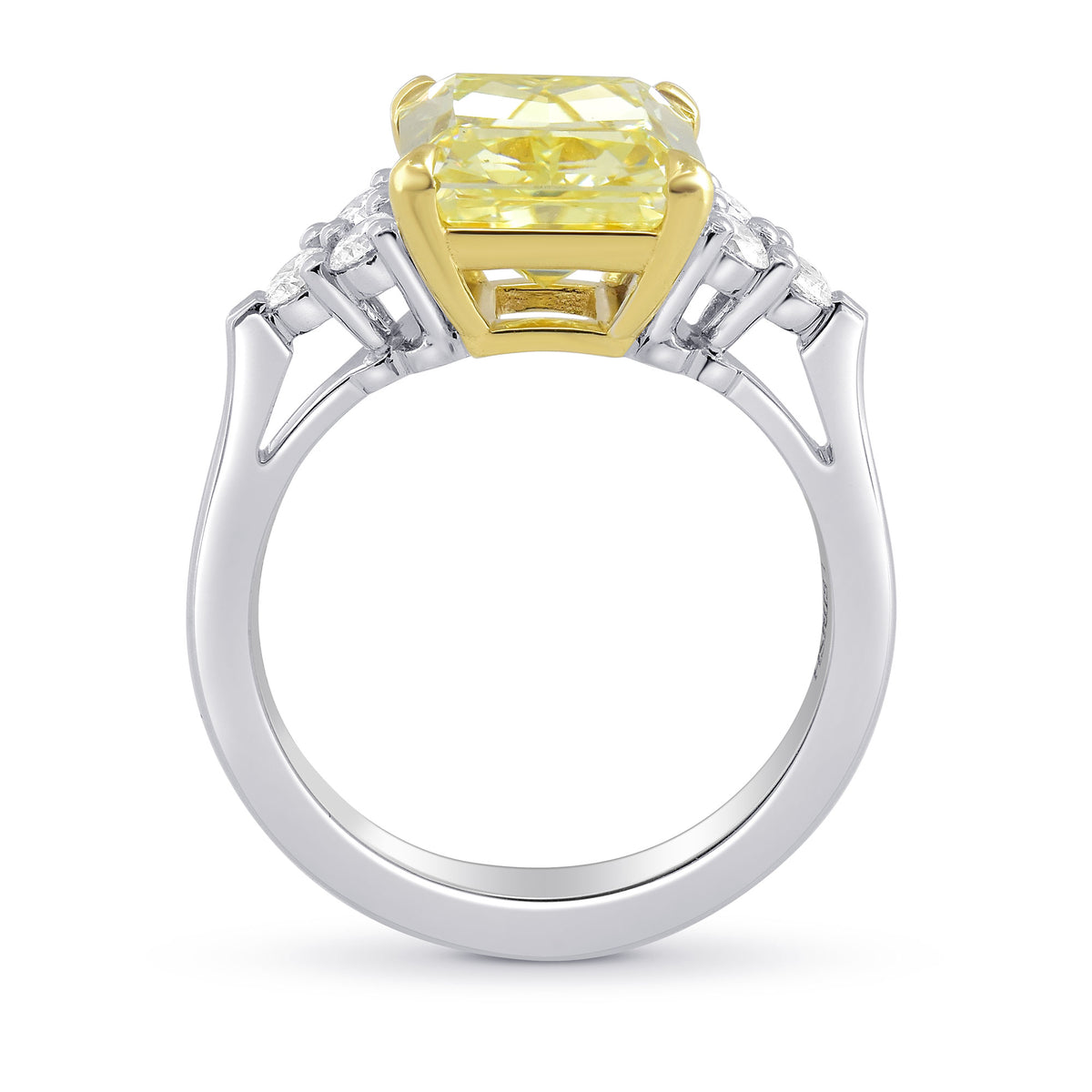Fancy Yellow Radiant Diamond Accent Ring