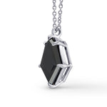 Natural Unheated Black Diamond Kite Shaped Solitaire Pendant 