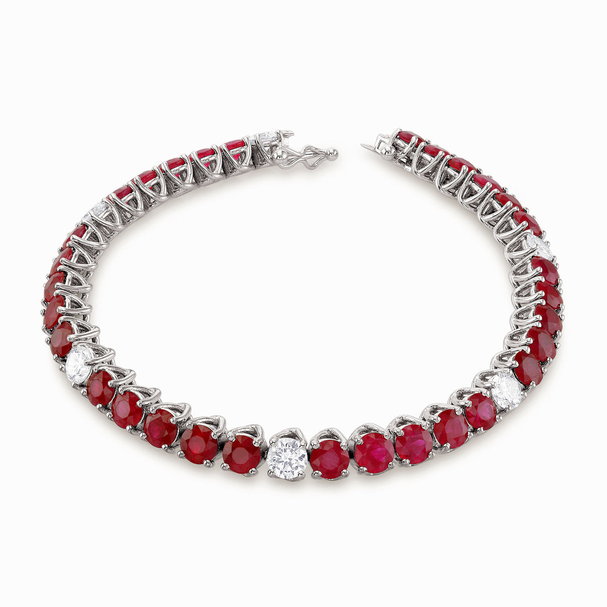 Diamond & Ruby Tennis Bracelet