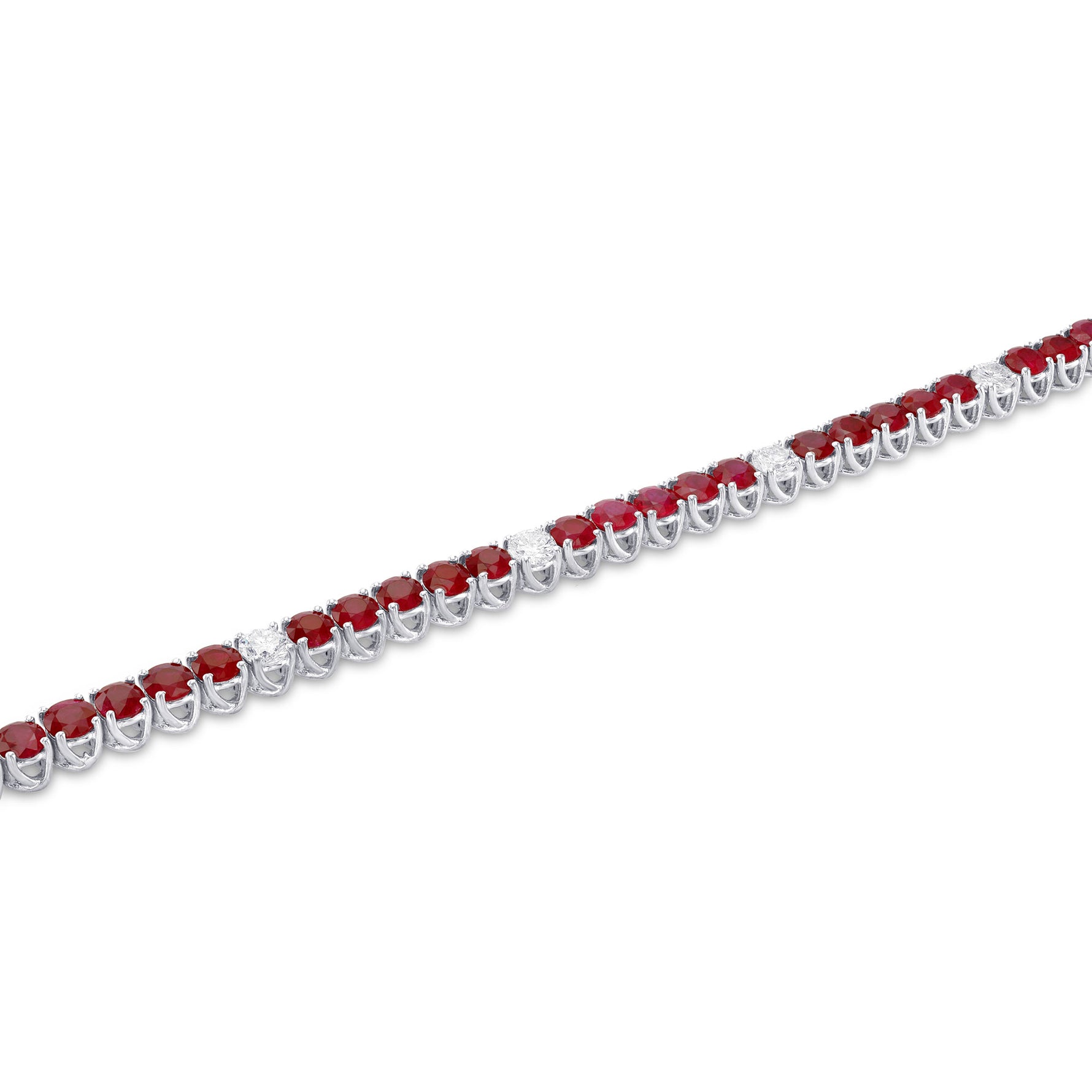 Diamond & Ruby Tennis Bracelet
