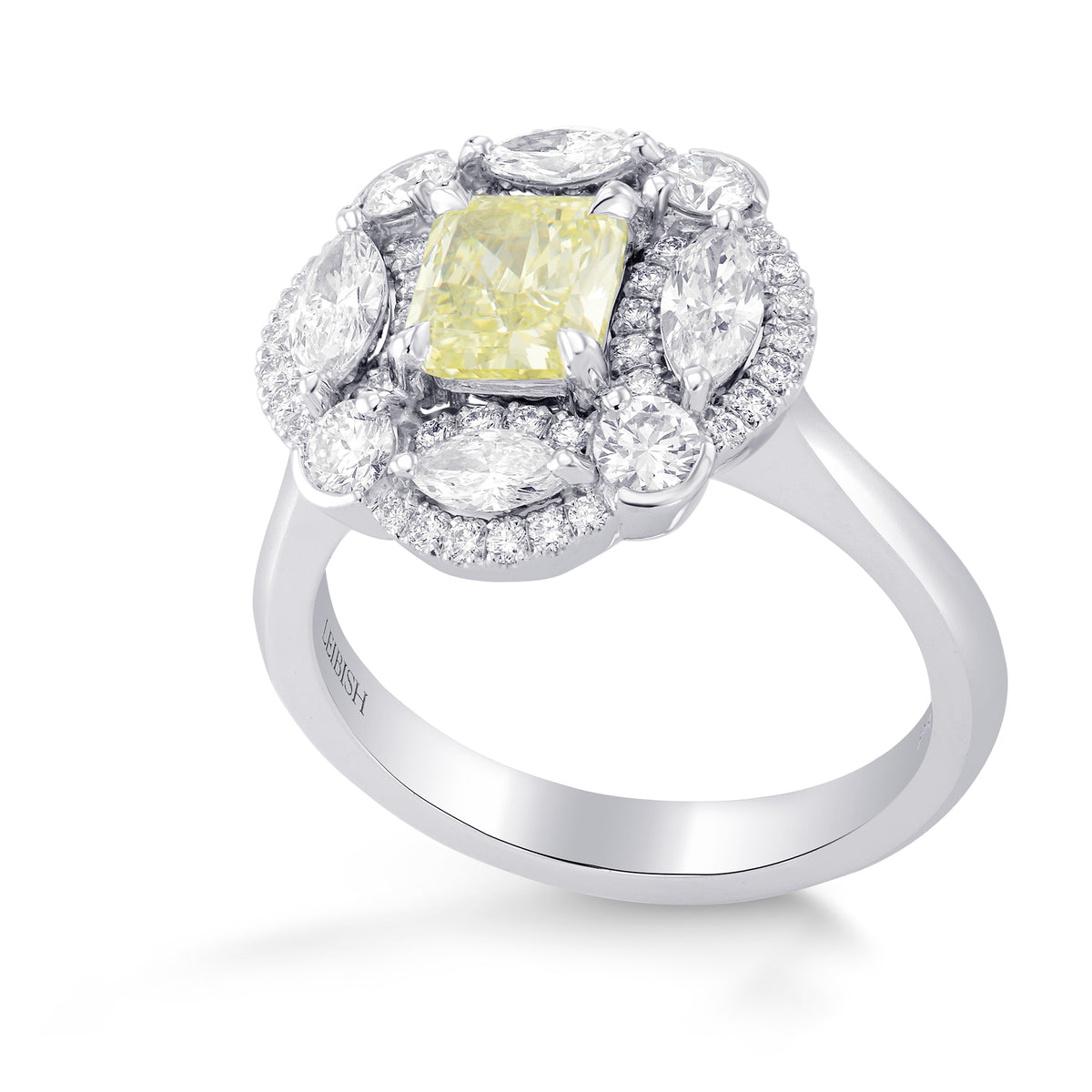 Fancy Yellow Radiant Diamond Extraordinary Ring