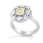 Fancy Yellow Radiant Diamond Extraordinary Ring