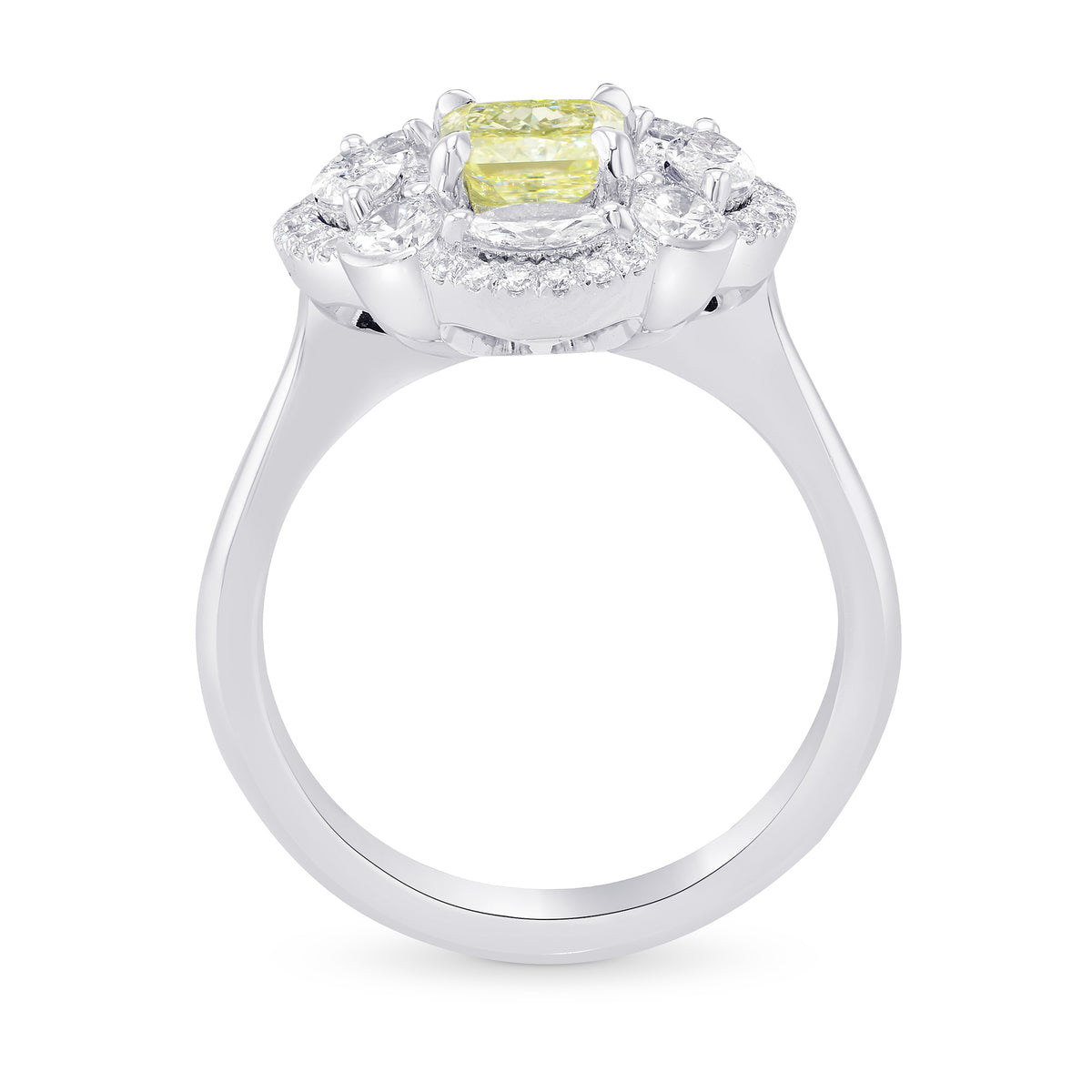 Fancy Yellow Radiant Diamond Extraordinary Ring
