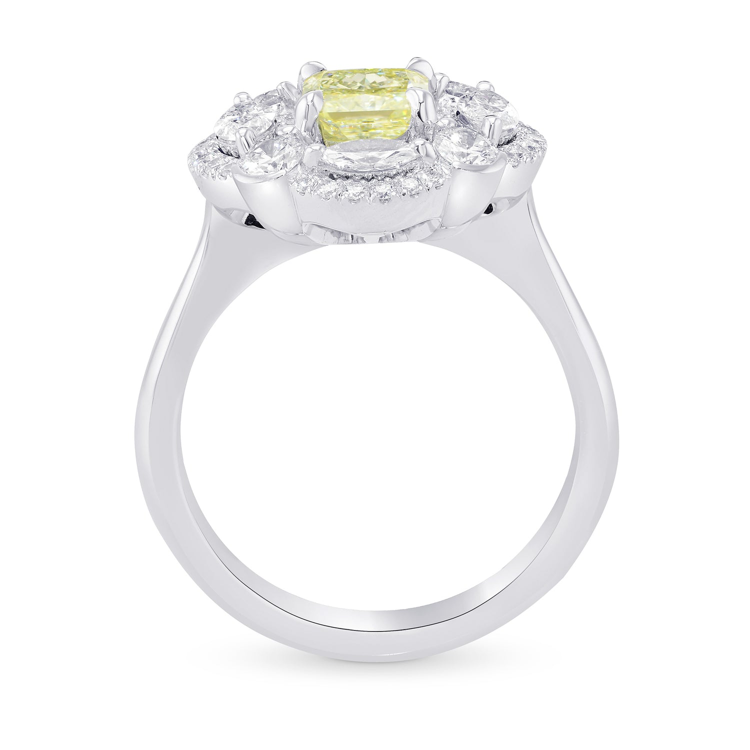 Fancy Yellow Radiant Diamond Extraordinary Ring