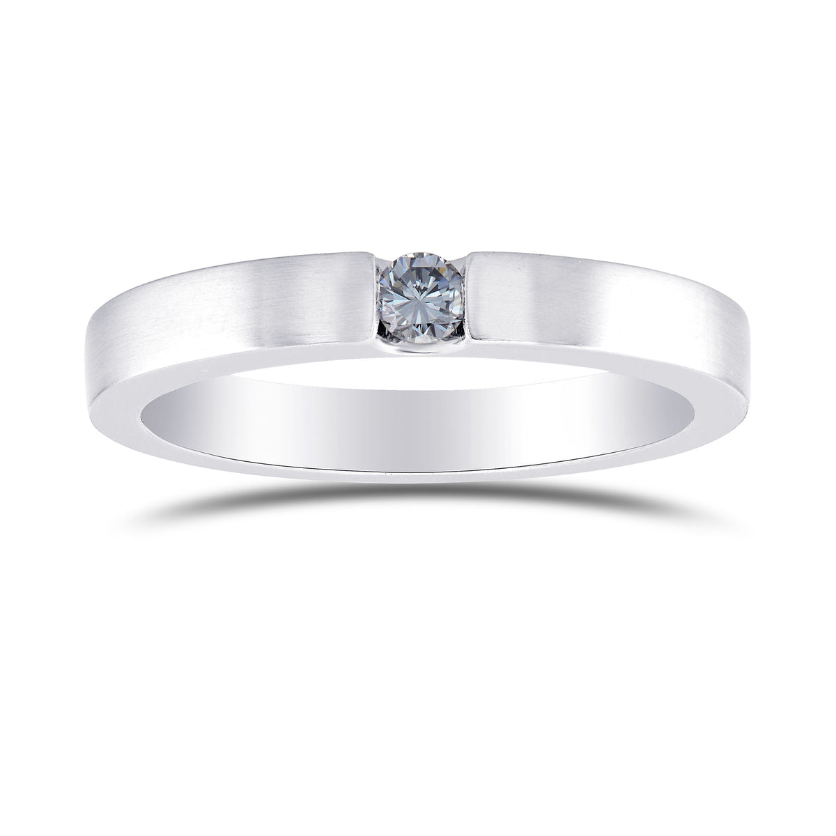 Fancy Gray Blue Diamond Band