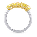 Mix Shape Fancy Yellow Five Stone Ring