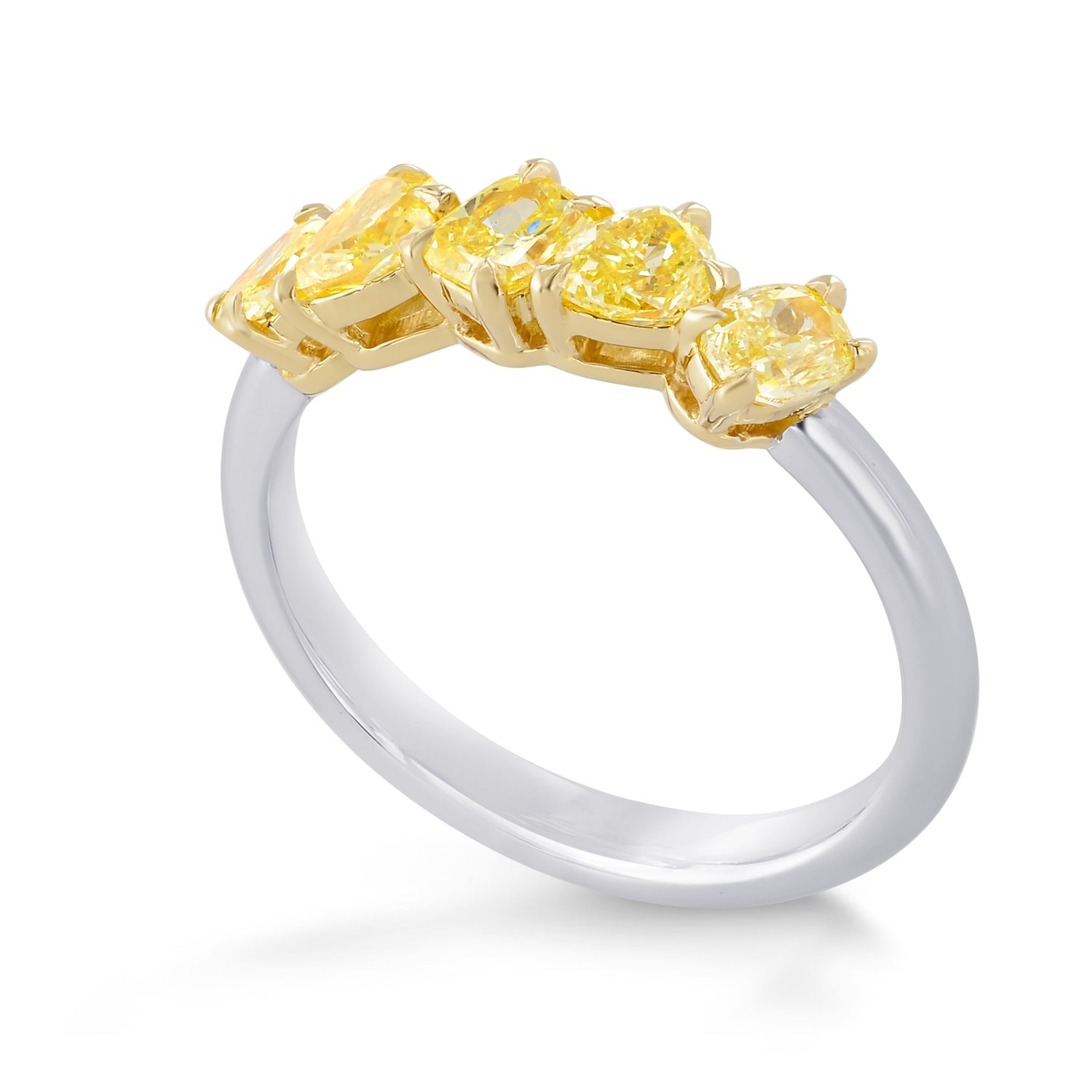 Fancy Yellow Mix Shape Band Ring