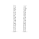 Round Brilliant Hoop Diamond Earrings