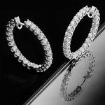Round Brilliant Hoop Diamond Earrings
