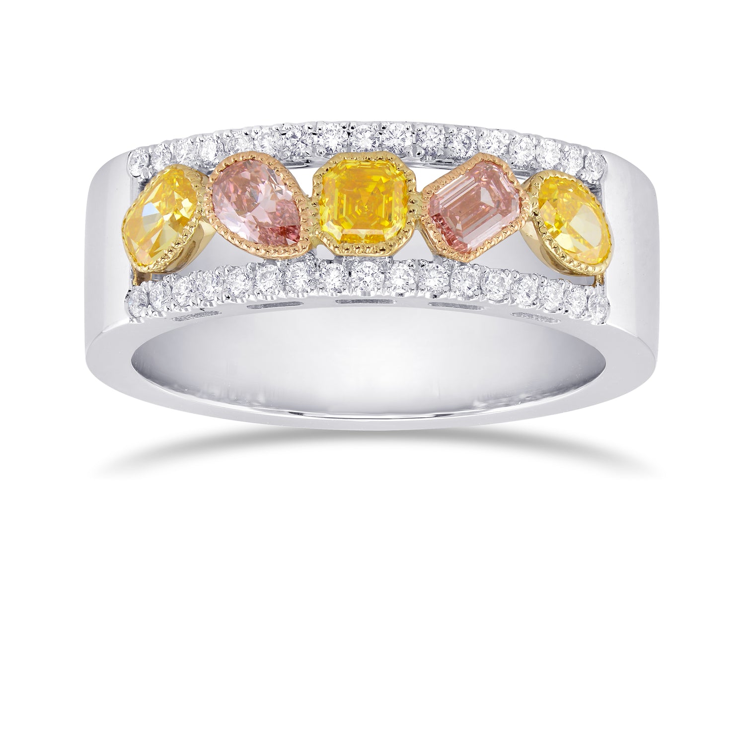 Mixed Color Extraordinary Five Stone Ring