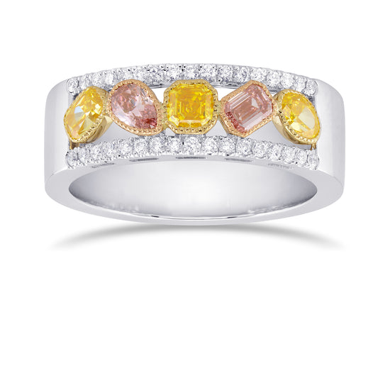 Mixed Color Extraordinary Five Stone Ring