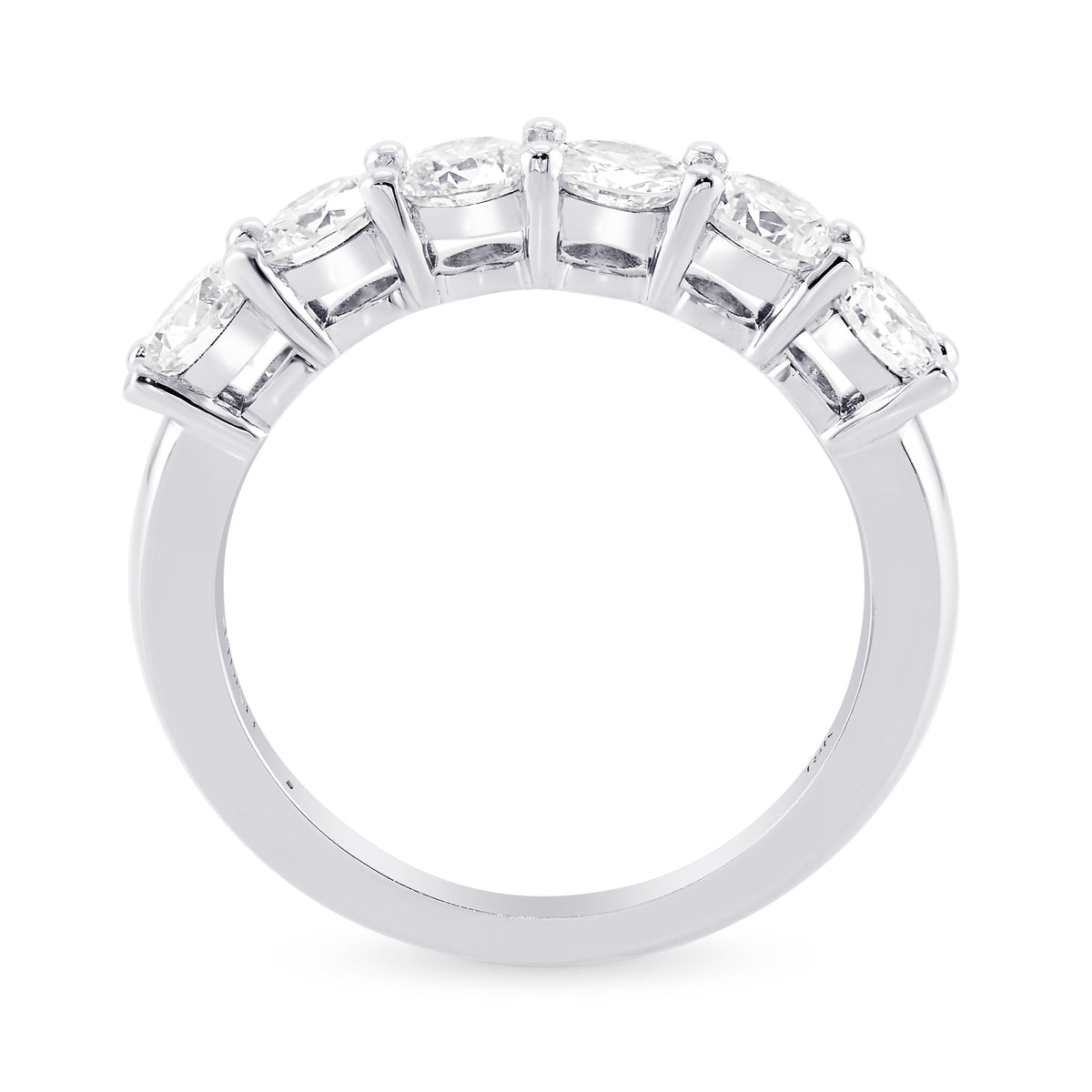 H Color Round Brilliant Diamond Band