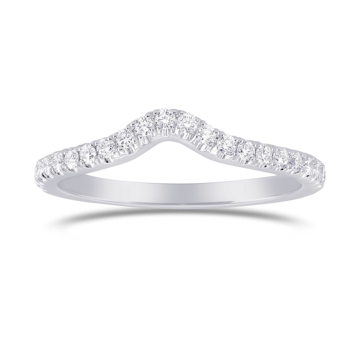 French Pave Diamond Wedding Band Ring 