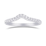 French Pave Diamond Wedding Band Ring 