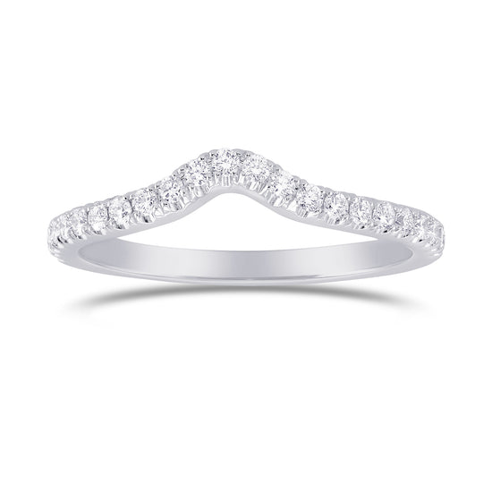 French Pave Diamond Wedding Band Ring 