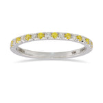 Fancy Intense Yellow and White Diamond Band 