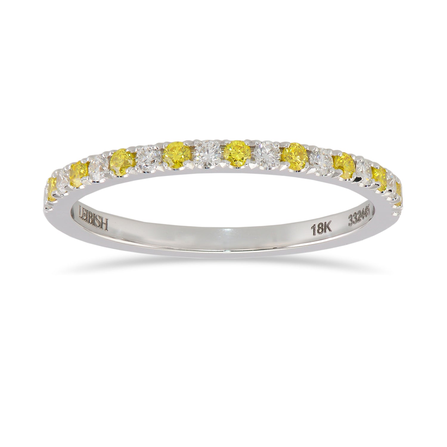 Fancy Intense Yellow and White Diamond Band 