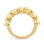 Fancy Light Yellow Radiant Diamond Band Ring