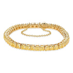 Fancy Light Yellow Cushion Diamond Tennis Bracelet