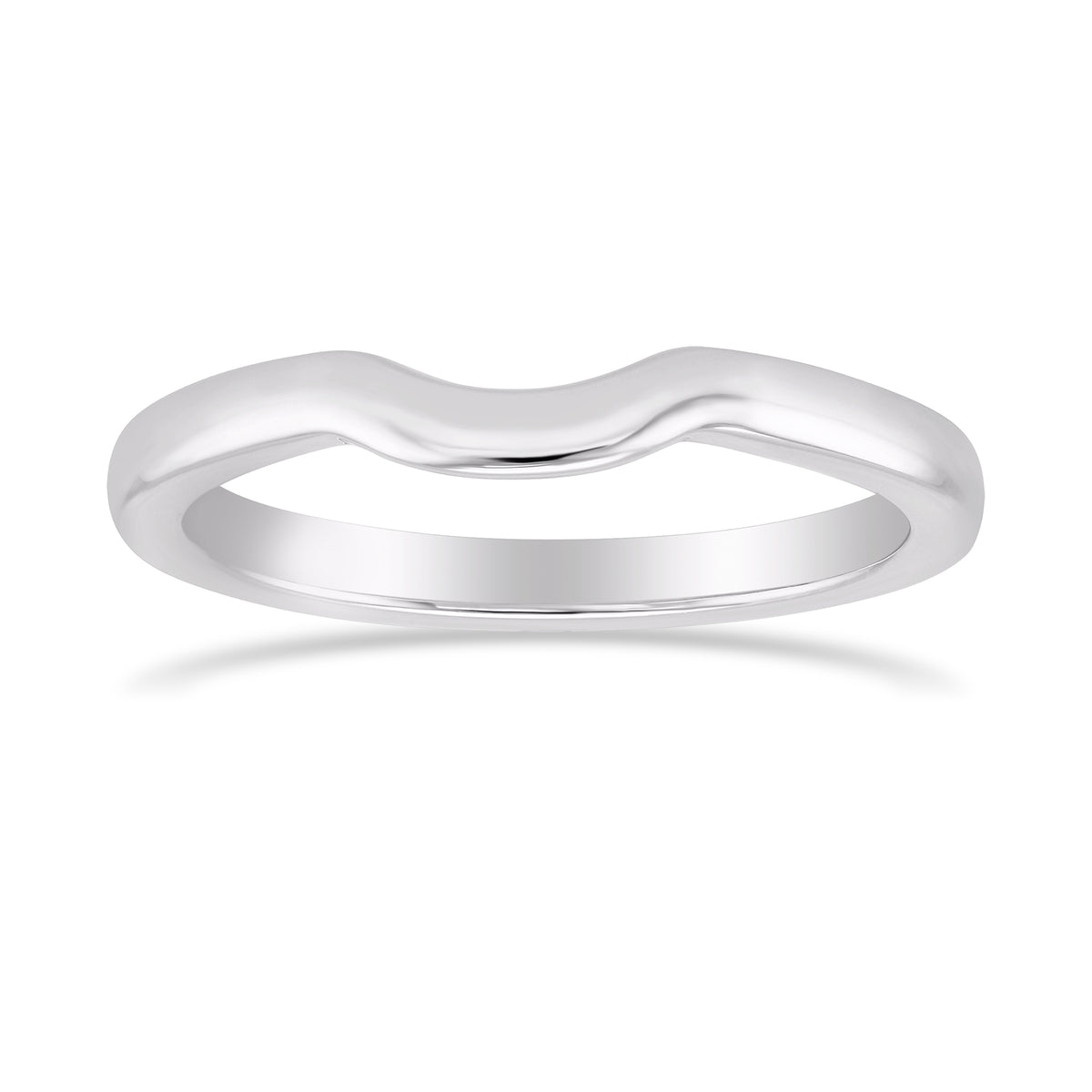 Custom Contoured Platinum Wedding Band
