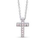 Fancy Pink Diamond Cross Pendant