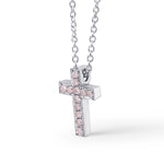Fancy Pink Diamond Cross Pendant