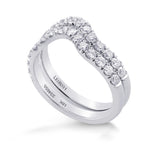 Custom Contoured Diamond Band Rings