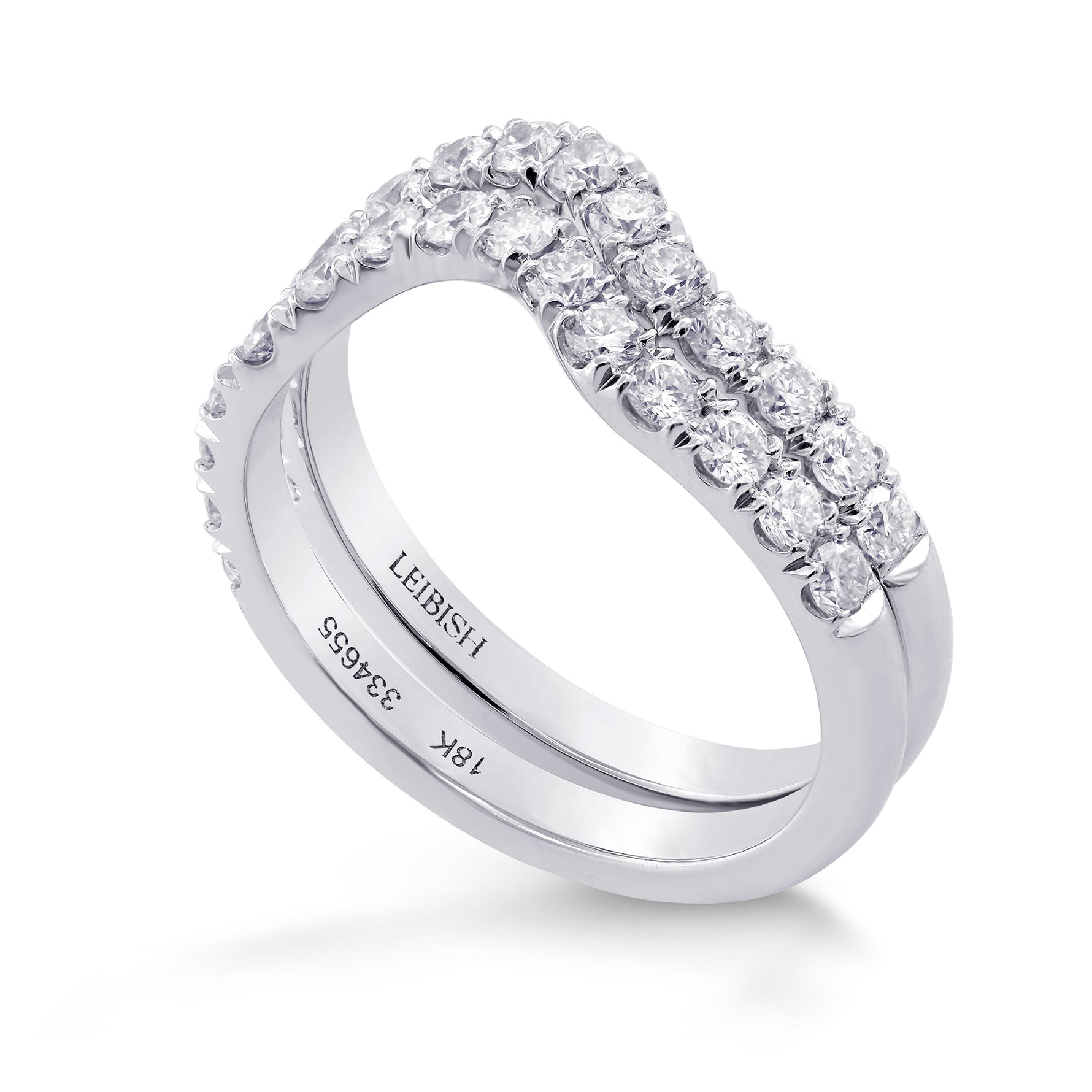 Custom Contoured Diamond Band Rings