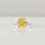 Fancy Yellow Radiant Solitaire Ring