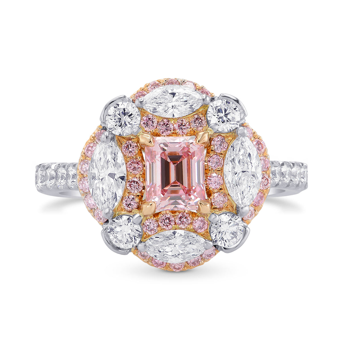 Fancy Intense Purplish Pink Emerald Extraordinary Ring