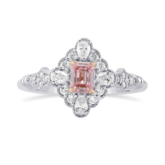Fancy Intense Pink Emerald Diamond Extraordinary Ring
