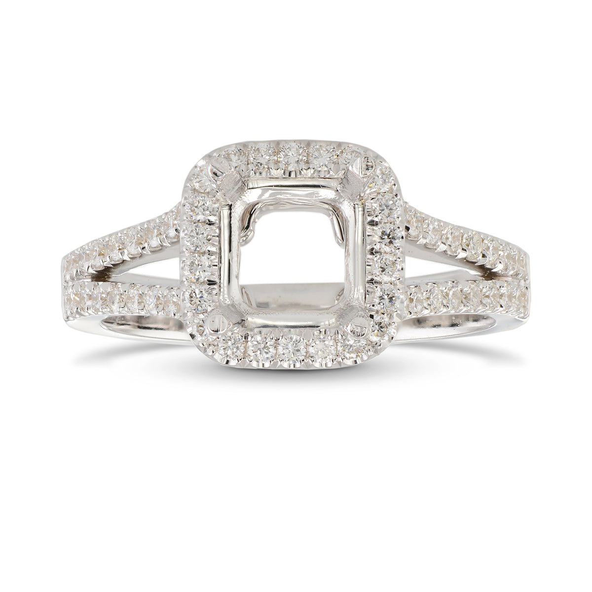 Fancy Black Cushion Halo Diamond Ring 