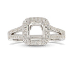 Fancy Black Cushion Halo Diamond Ring 