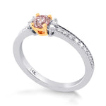 Solitaire Accent & Pave Engagement Ring Setting - 3