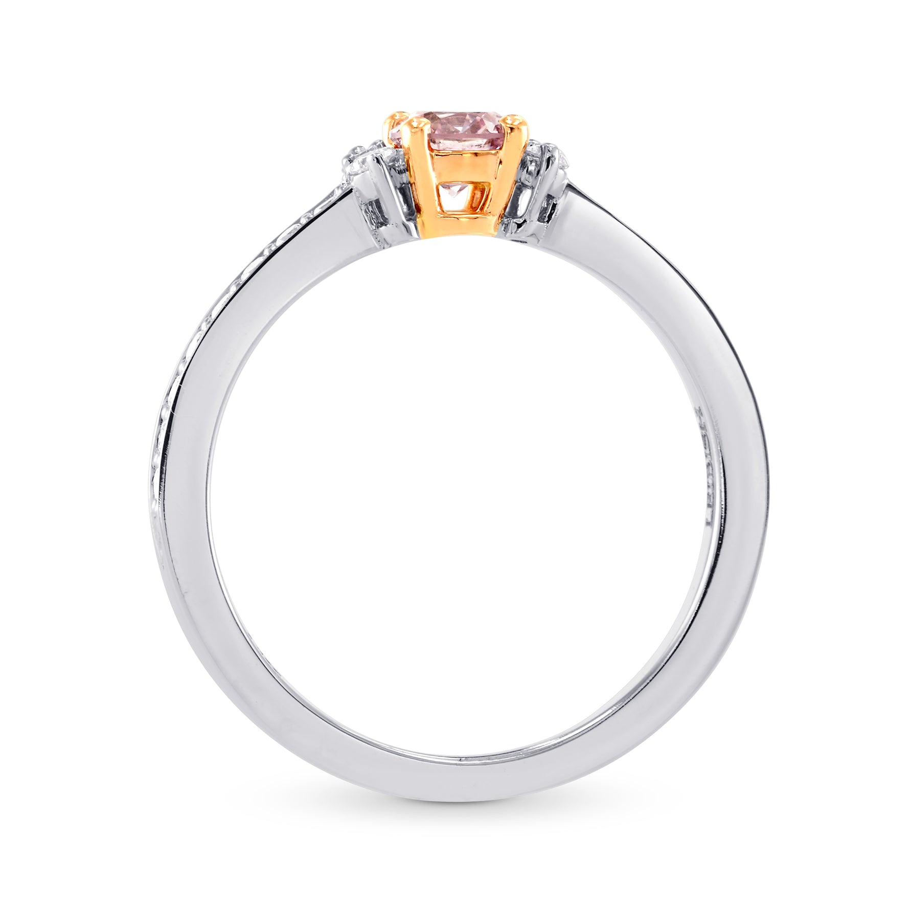 Solitaire Accent & Pave Engagement Ring Setting - 2
