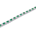 Diamond & Emerald Tennis Bracelet 