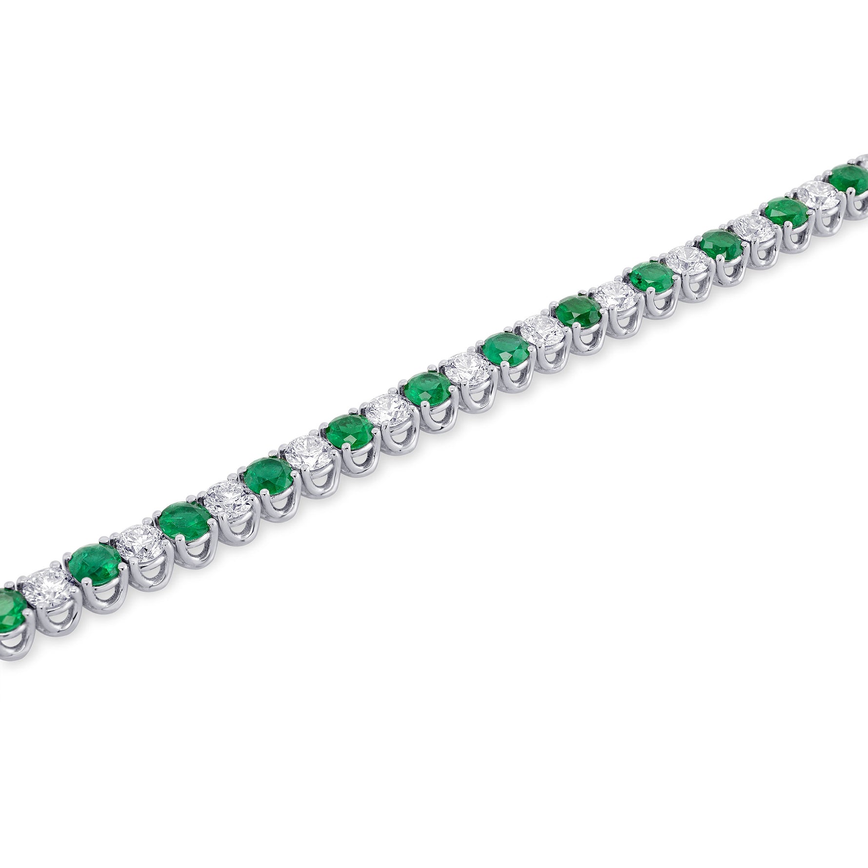 Diamond & Emerald Tennis Bracelet 