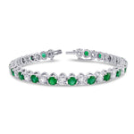 Diamond & Emerald Tennis Bracelet 