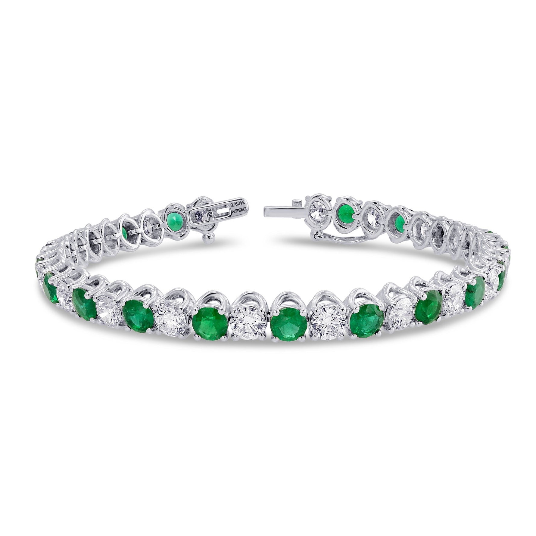 Diamond & Emerald Tennis Bracelet 