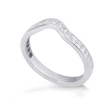Princess Colorless Diamond Contoured Wedding Ring