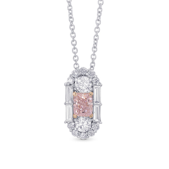 Extraordinary Fancy Light Pink Diamond Art Deco Pendant