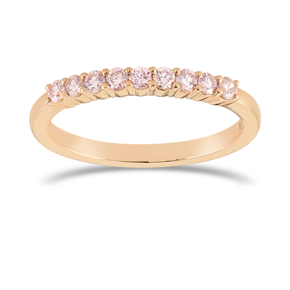 Fancy Pink Diamond 9 Stone Ring 